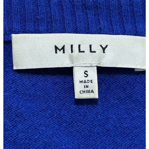 Milly Sweater Black Leopard Face Long Sleeve SZ S Cashmere Wool Oversized - Picture 4 of 7